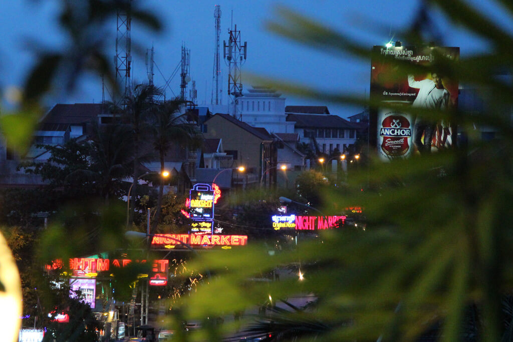 Blick von der Dachterrasse des Hotels Terrasse des Elephants