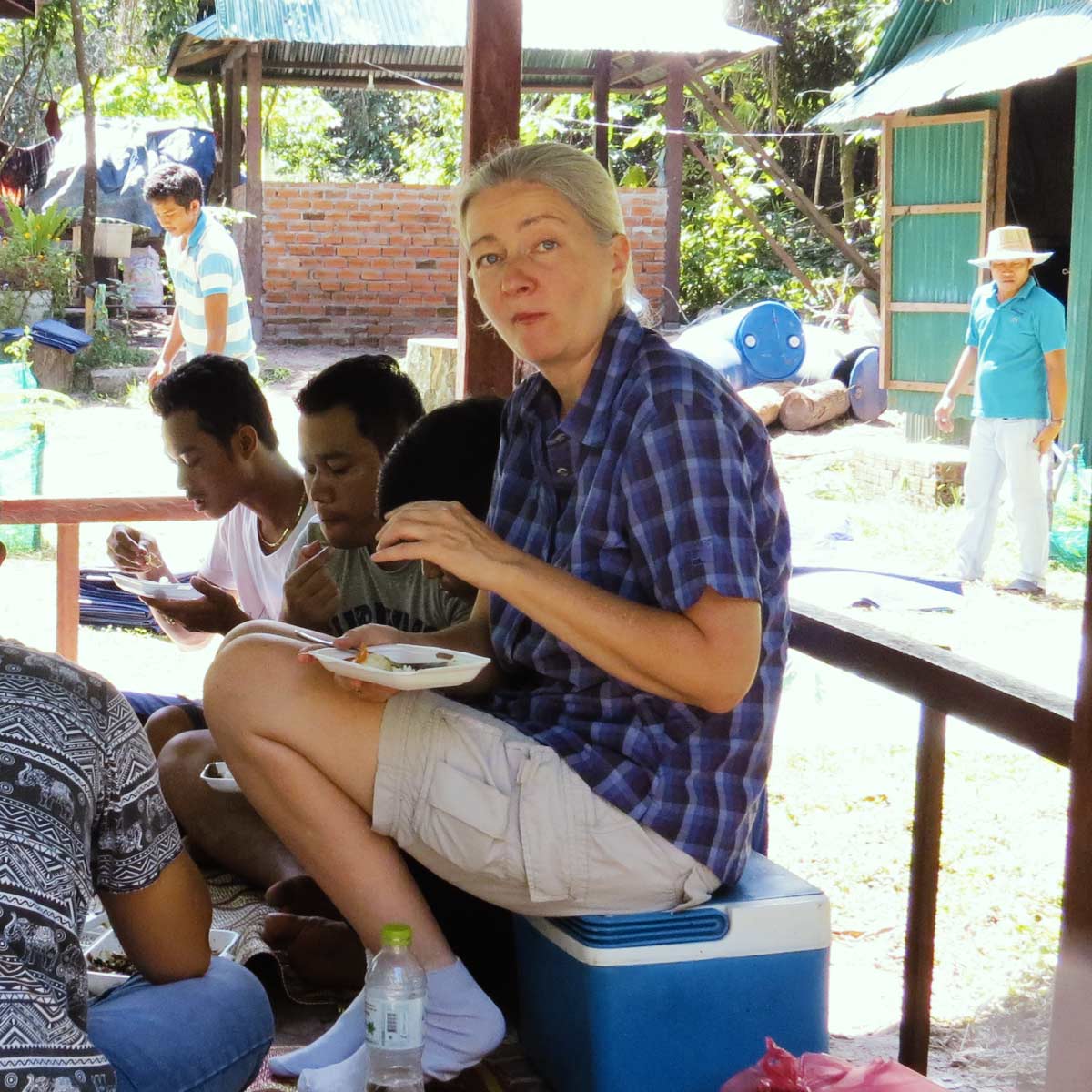 Picknick bei einem Ausflug nach Phnom Kulen