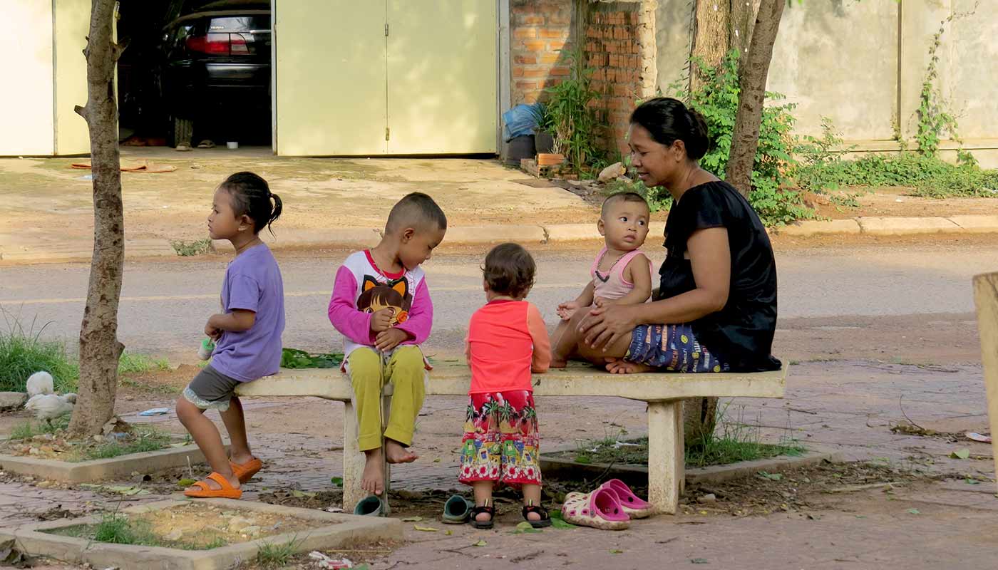 Familie in Siem Reap, Kambodscha