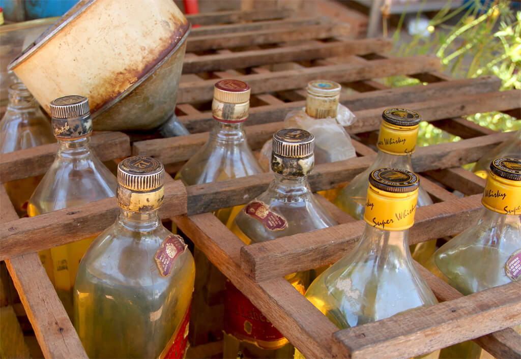 Small gallons for fuel in Cambodia