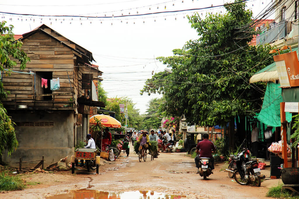 Traffic after rain in Siem Reap