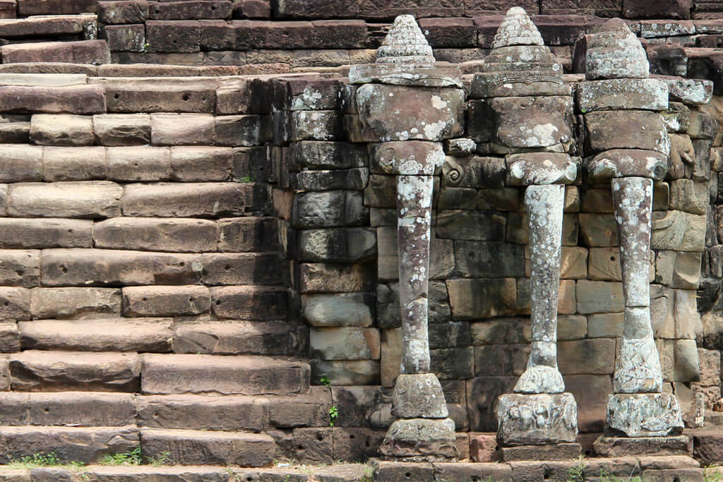 The middle stairs were very important - this is where the king watched the games.