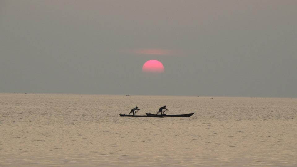 Sunset in Kampot, Cambodia