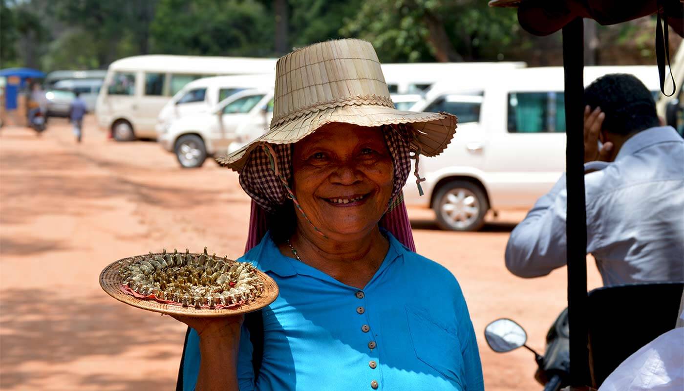 Selling woman at Angkor, Siem Reap
