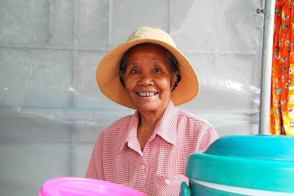 Marktfrau in Siem Reap, Kambodscha