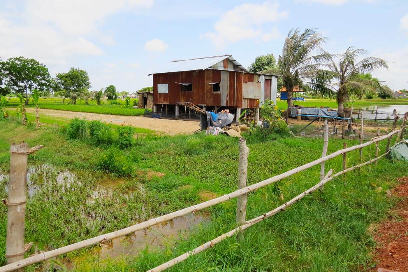 Bauernhaus mit Landwirtschaft in der Nähe von Siem Reap