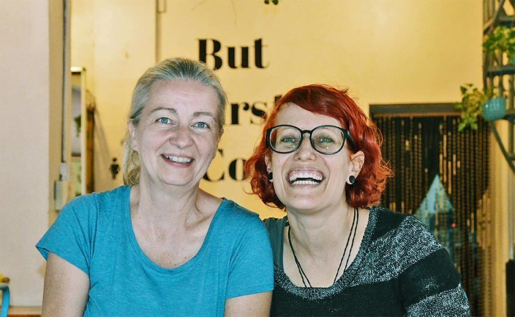 Rechts Sara und links ich, also Inga :-) 