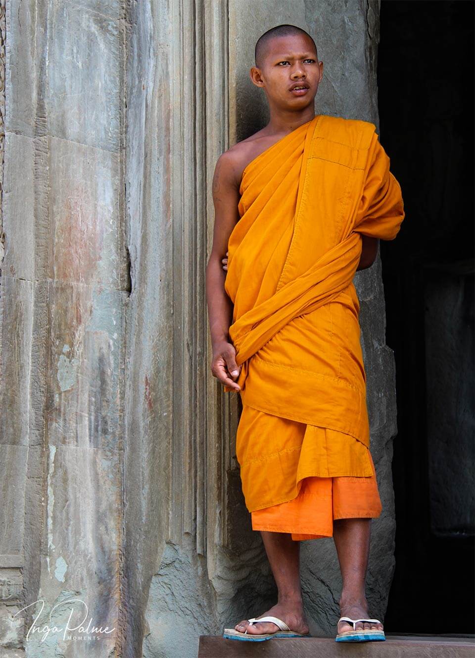Angkor Wat - Mönch posiert