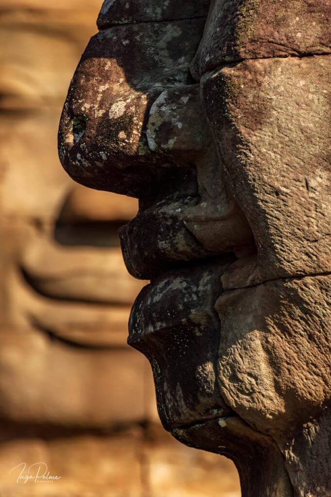 Bayon Tempel, Gesicht Lokeshvara am Nachmittag