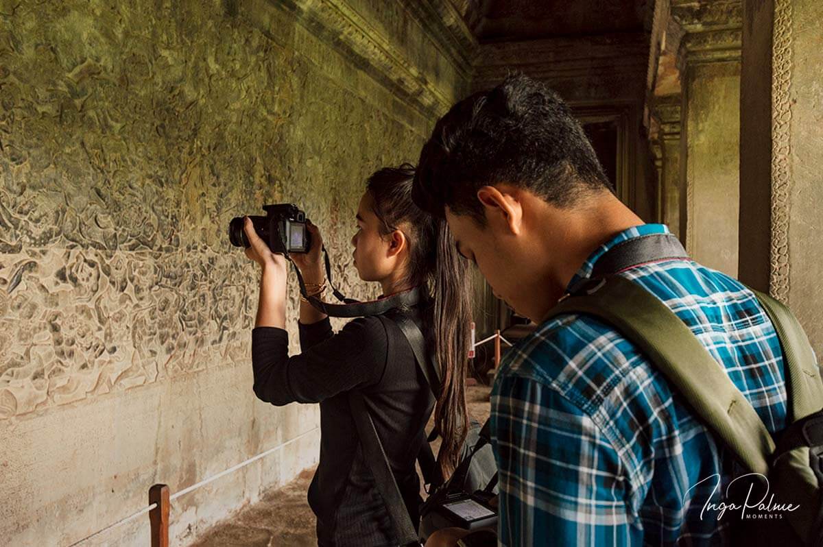 New Hope School - Photoclub, Angkor Relief fotografieren