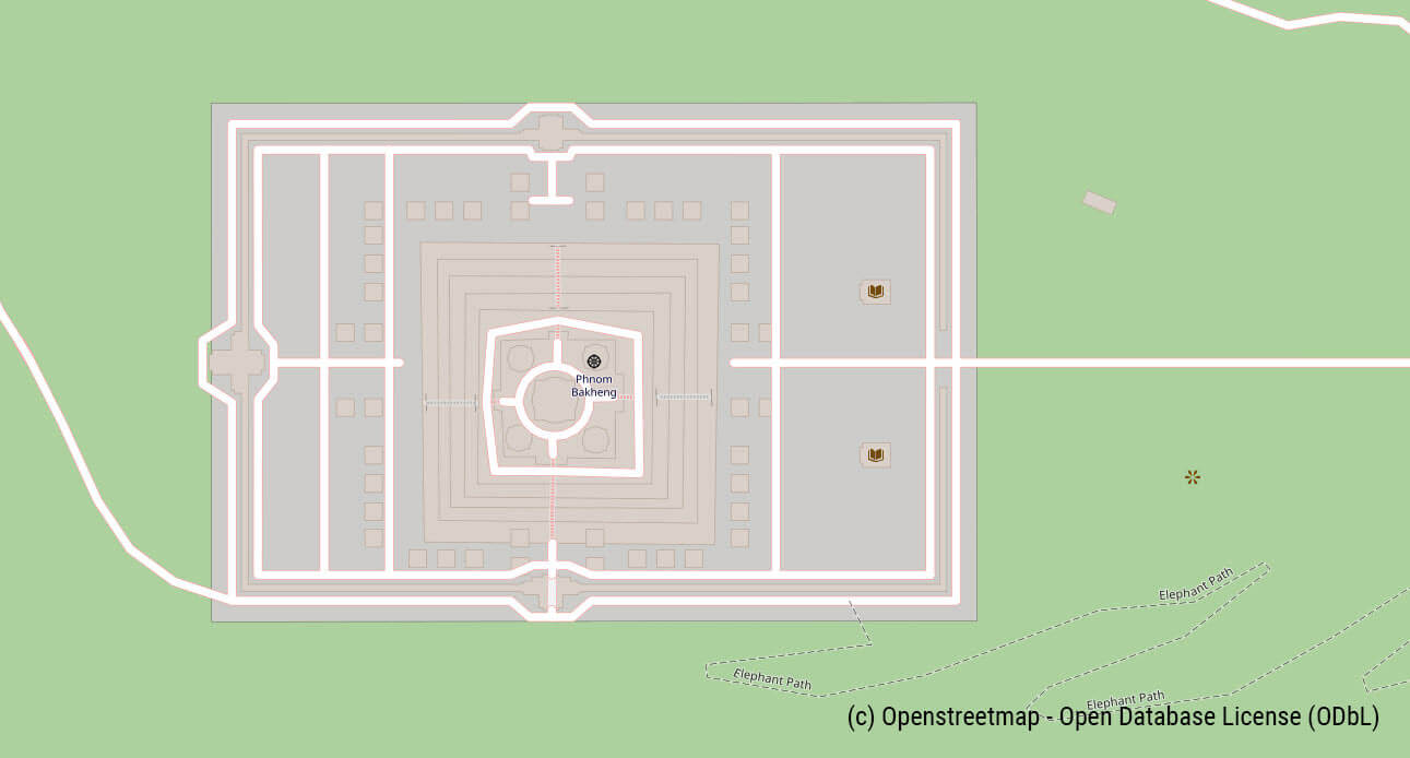 Phnom Bakheng - Karte von OpenStreetmap