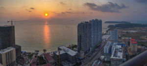 sihanoukville blick norden independence beach sonnenuntergang