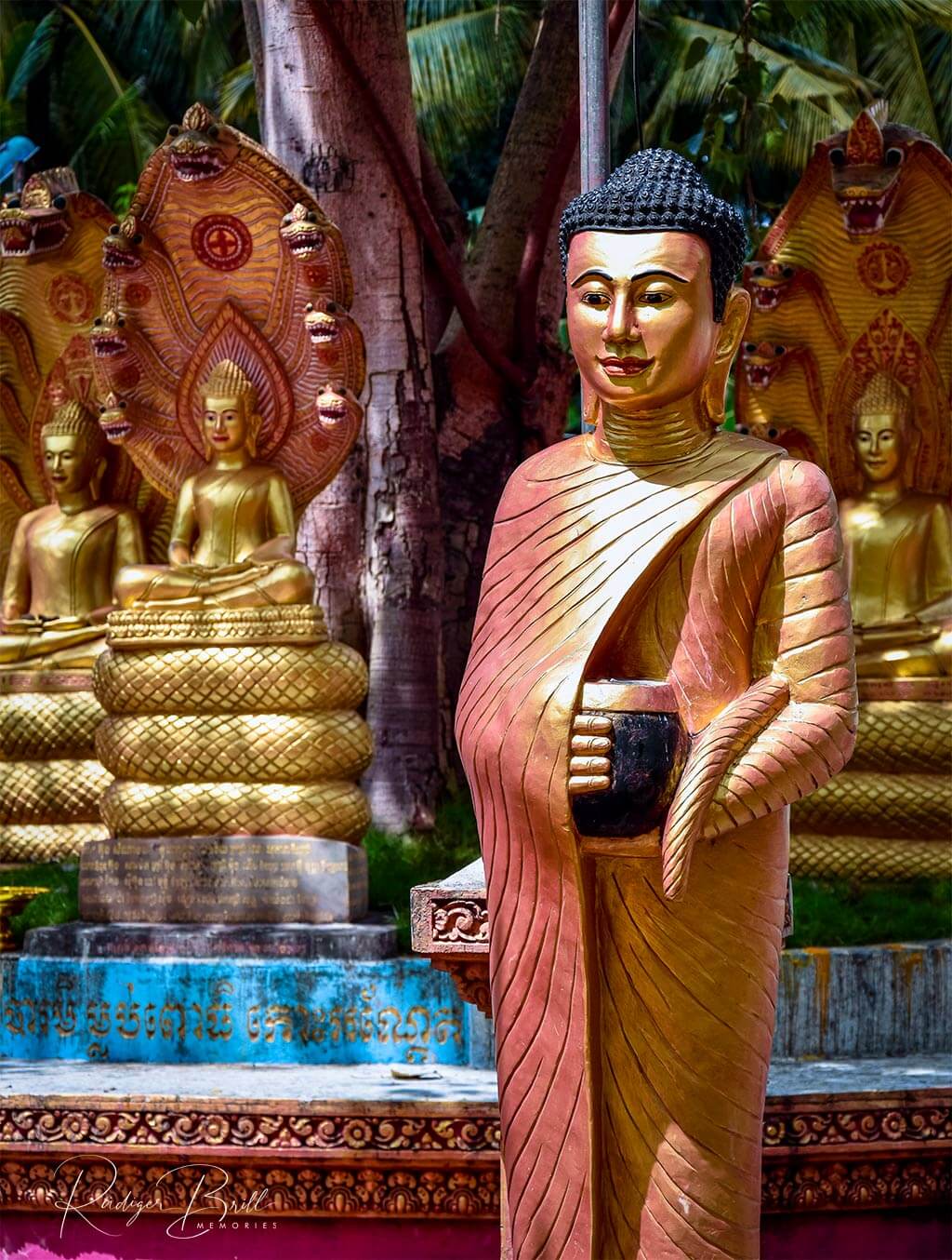 der buddhistische Tempel Wat Pothiyaram oder Wat Chash, Pnom Penh,  Kambodscha, Asien