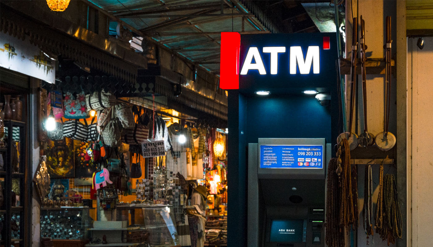 ATM Automat für Kreditkarten in Siem Reap
