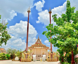 Pagode in der Provinz Takéo, Kambodscha