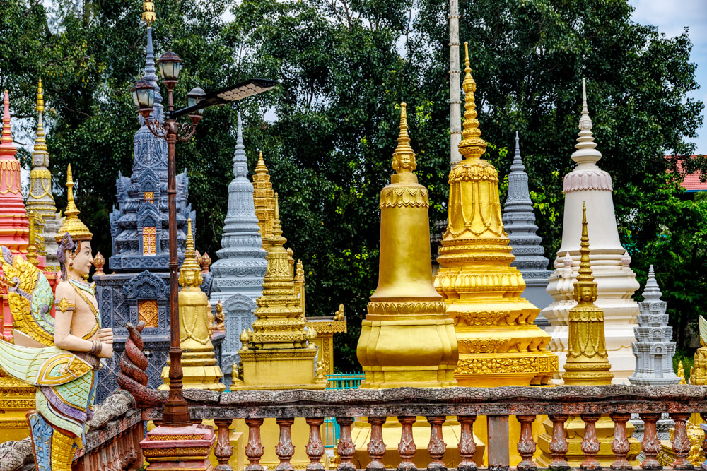 Golden Temple Stupas Front