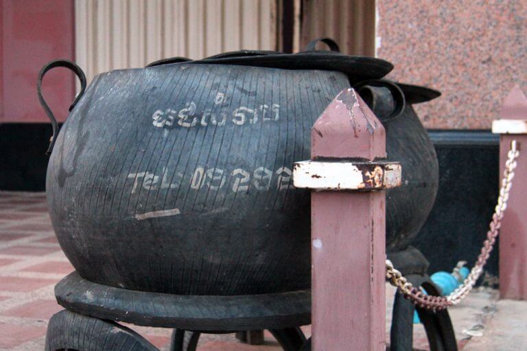 Ash barrel in Siem Reap