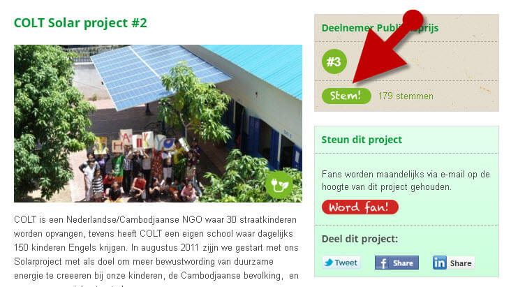 Join now and vote for a solar project in Cambodia!