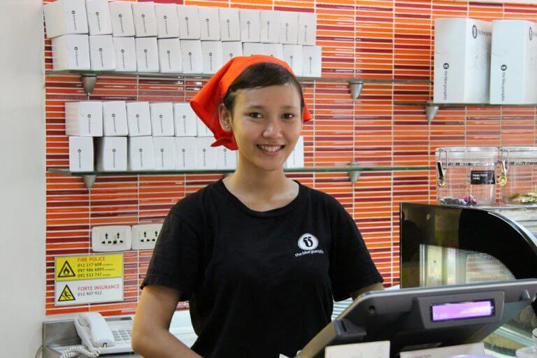 Makara, waitress at “The Blue Pumpkin” in Siem Reap