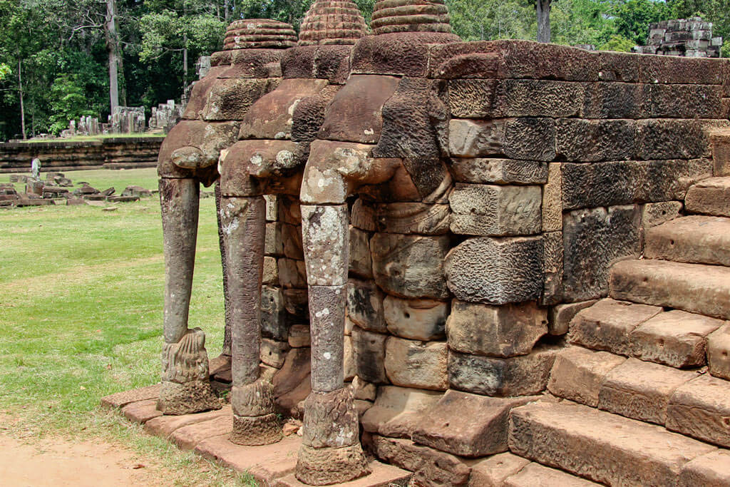 In the capital of Angkor Thom: Terrace of the Elephants