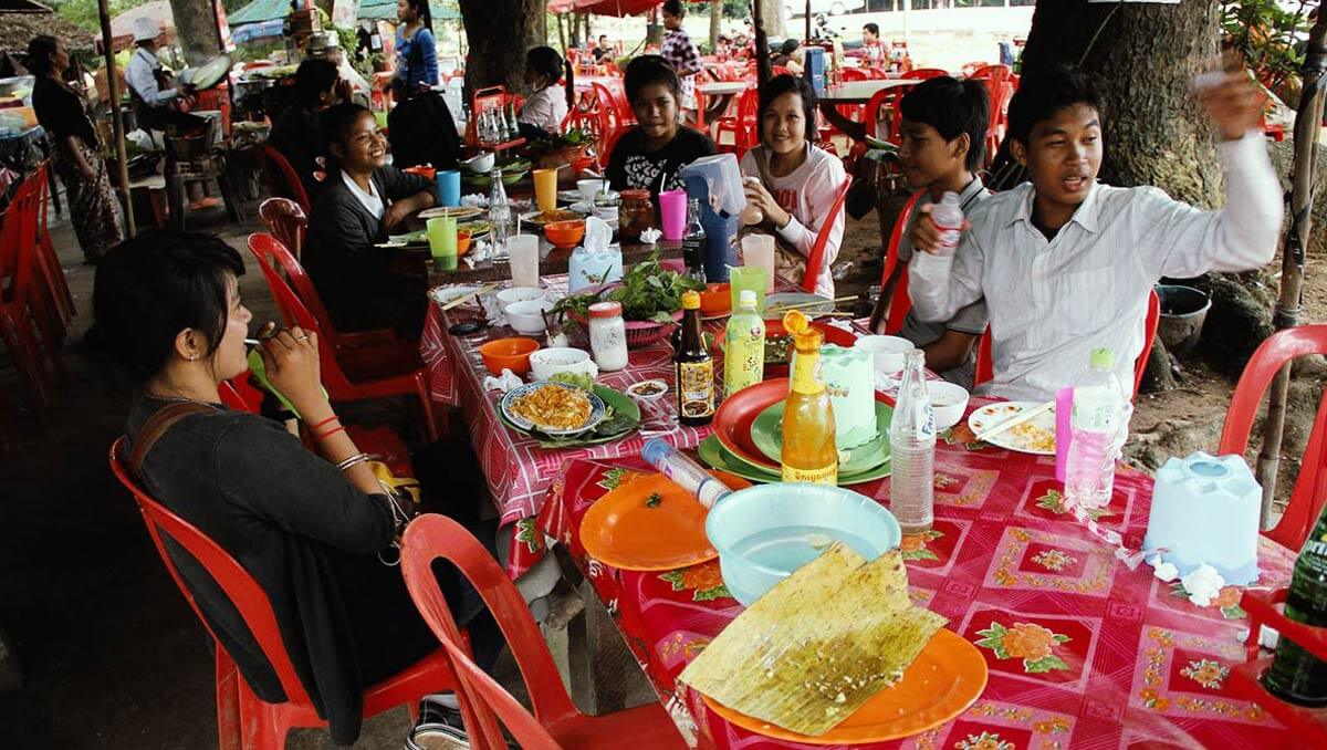 Lunch at a kitchen restaurant in Siem Reap