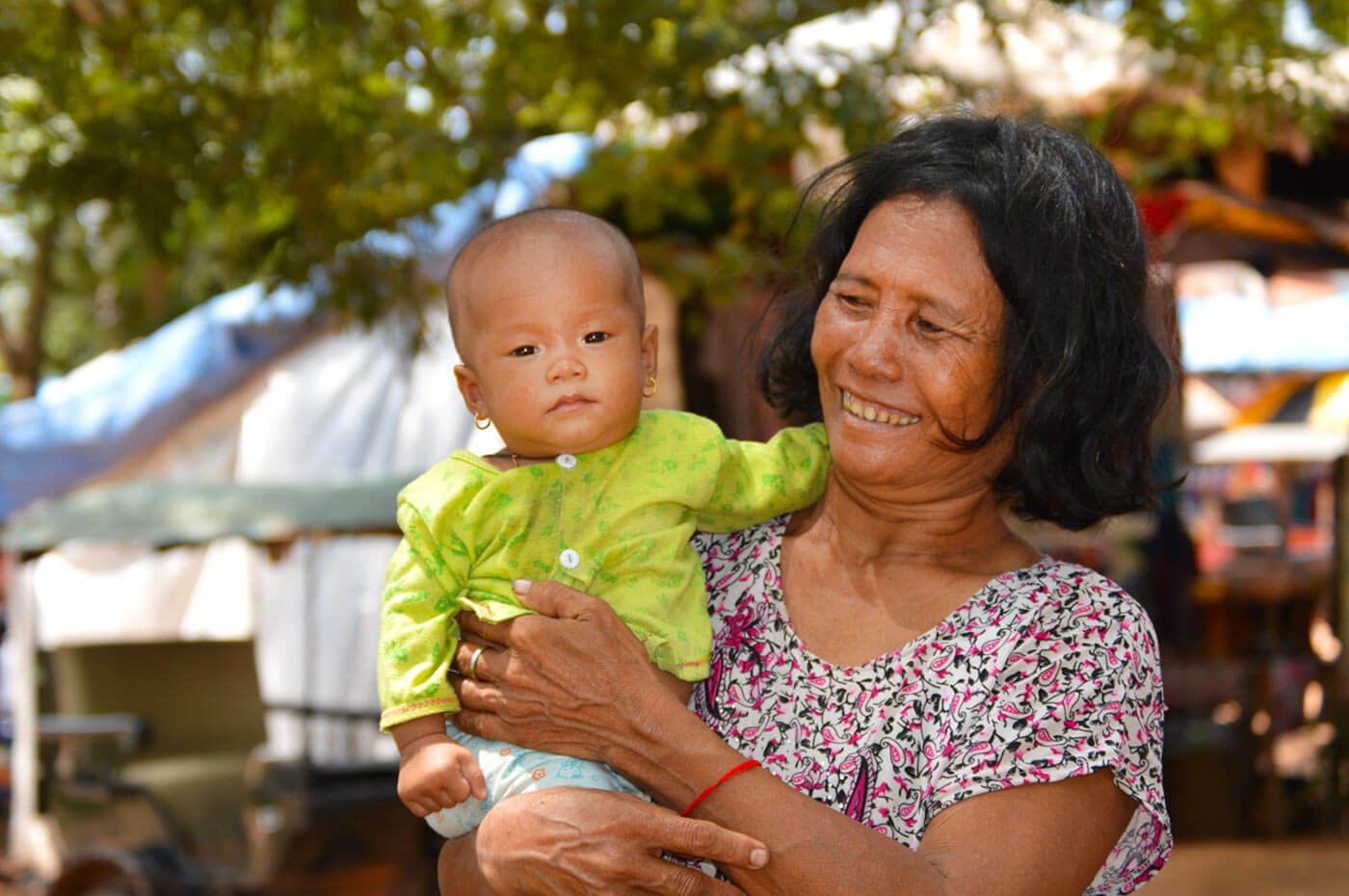 Ta Prohm Temple - Grandmother with Baby