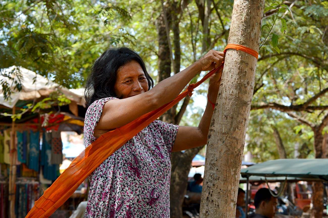 Ta Prohm Temple - Grandmother, Hammock