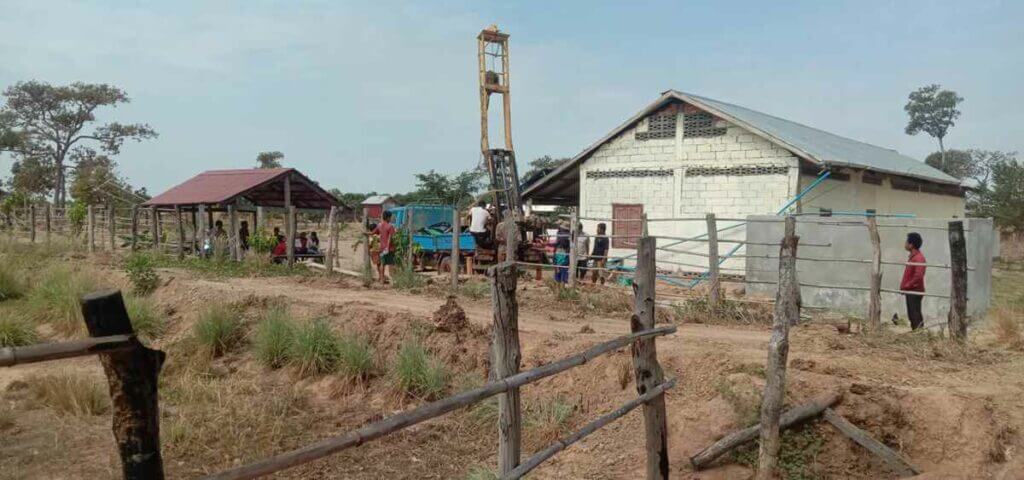 Deep well for school children near Anlong Veng 