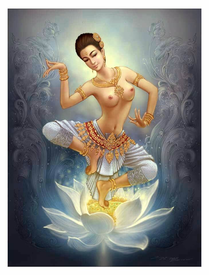 Goddess Ganga in Cambodia art