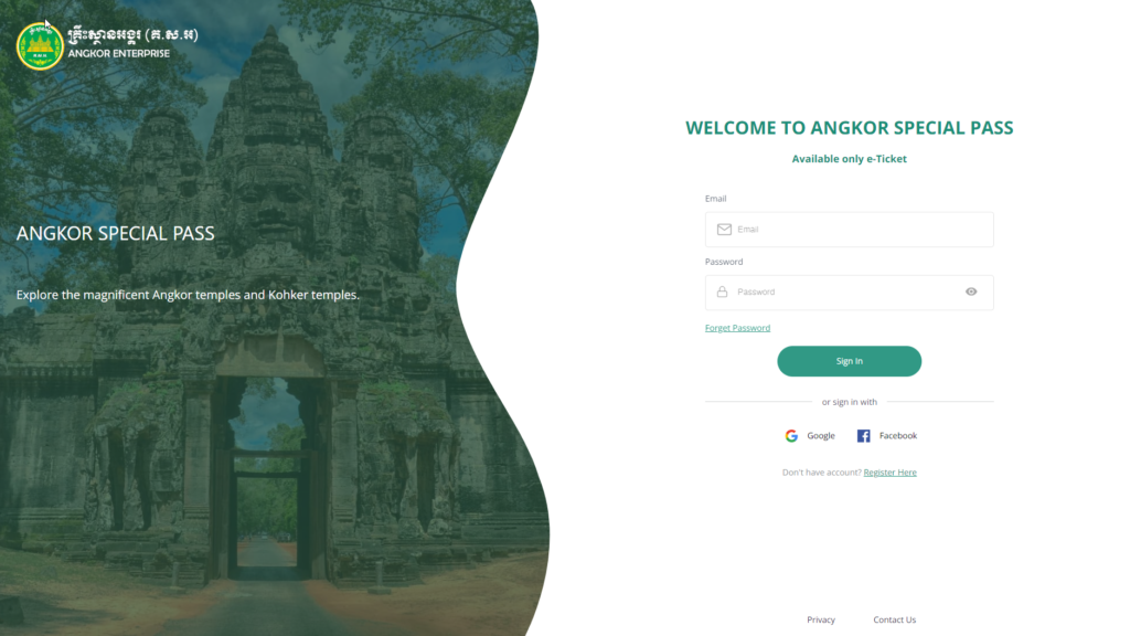 angkor special pass register