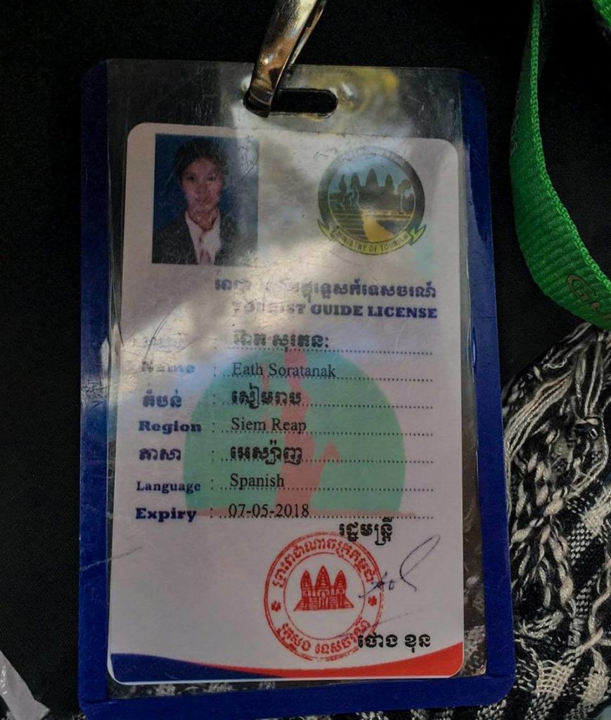 Angkor Tour Guide Licence Card Ratanak Eath